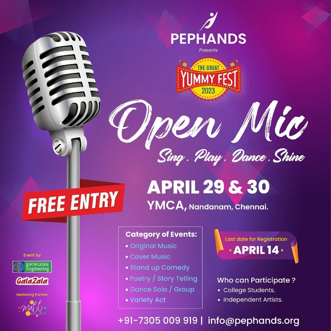 Open Mic Event for Students – Yummy Fest